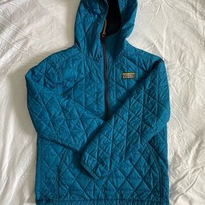 Kids L.L. Bean jacket, blue, half zip, size 10-12 youth